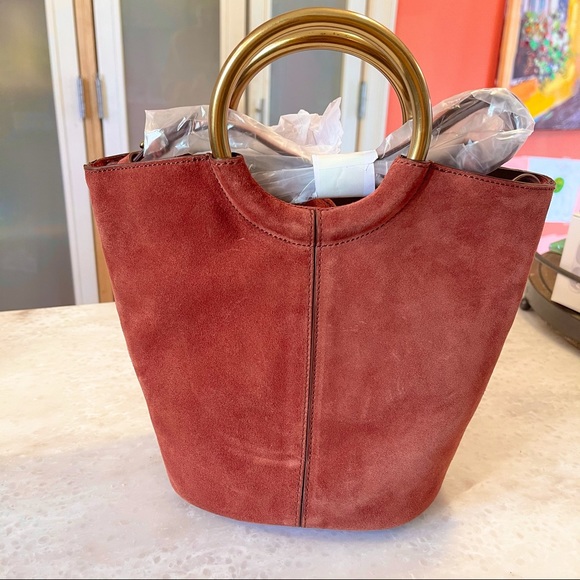 J. Crew Handbags - NWT J. Crew Italian Suede O Ring Bucket Bag